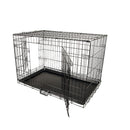 48 Inch Foldable Wire Dog Cage With Tray And Cushion Mat