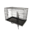 42 Inch Foldable Wire Dog Cage With Tray And Cushion Mat