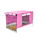 42 Inch Foldable Wire Dog Cage With Tray And Cushion Mat