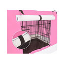 42 Inch Foldable Wire Dog Cage With Tray And Cushion Mat