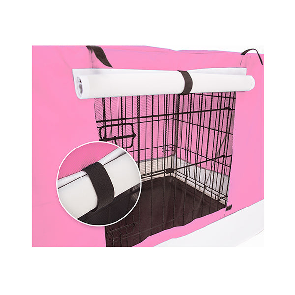 48 Inch Foldable Wire Dog Cage With Tray And Cushion Mat