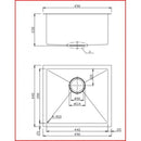 490x440x230mm Handmade Topmount Undermount Kitchen Sink Single Bowl