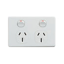 4C Classic Double Power Point 250V 15A Horizontal