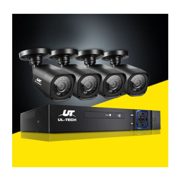 4Ch 5 In 1 Dvr Cctv Security System Video Recorder 4 1080P Hdmi Black ...