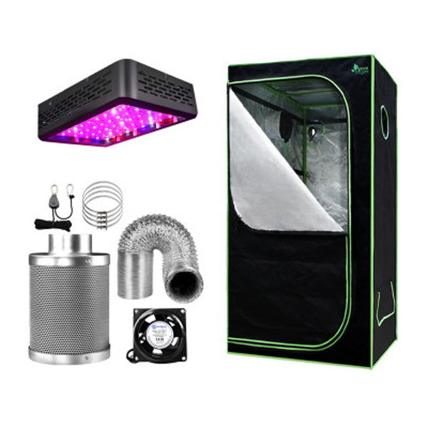 4Inches Grow Tent 600W Led Light Ventilation