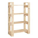 4 Level Book Cabinet Solid Wood Pine