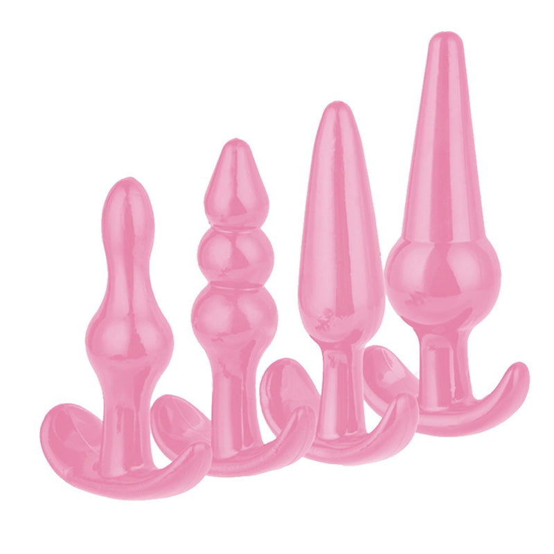 4 Pack Silicone Anal Beads Trainer Kit Sex Toy