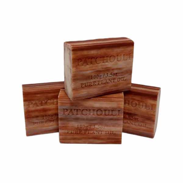 4 Pcs 100G Plant Oil Soap Patchouli Scent Pure