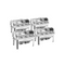 4 Pcs 3L Triple Tray Stainless Steel Roll Top Chafing Dish