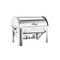 4 Pcs 9L Stainless Steel Full Size Roll Top Chafing Dish Food Warmer