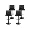 4 Pcs Bar Stools Pu Leather Chrome Kitchen Cafe Chair Gas Lift Black