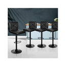 4 Pcs Bar Stools Pu Leather Chrome Kitchen Cafe Chair Gas Lift Black