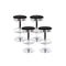 4 Pcs Contemporary Pu Leather Bar Stools Dining Chair Black