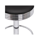 4 Pcs Contemporary Pu Leather Bar Stools Dining Chair Black