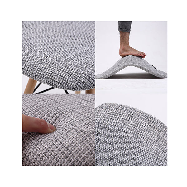 4 Pcs Dsw Dining Chair Fabric Grey