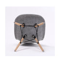 4 Pcs Dsw Dining Chair Fabric Grey