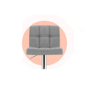 4 Pcs Fabric Swivel Bar Stools Kitchen Chairs Gas Lift Grey
