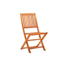 4 Pcs Folding Garden Chairs Solid Eucalyptus Wood