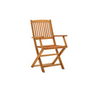 4 Pcs Folding Garden Chairs Solid Eucalyptus Wood With Oil Finish