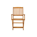 4 Pcs Folding Garden Chairs Solid Eucalyptus Wood With Oil Finish