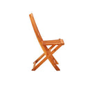 4 Pcs Folding Garden Chairs Solid Eucalyptus Wood
