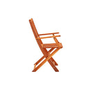 4 Pcs Folding Garden Chairs Solid Eucalyptus Wood With Oil Finish
