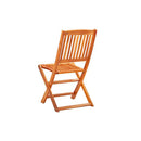 4 Pcs Folding Garden Chairs Solid Eucalyptus Wood