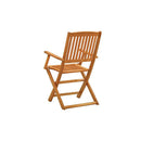 4 Pcs Folding Garden Chairs Solid Eucalyptus Wood With Oil Finish