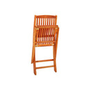 4 Pcs Folding Garden Chairs Solid Eucalyptus Wood