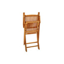 4 Pcs Folding Garden Chairs Solid Eucalyptus Wood With Oil Finish