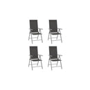 4 Pcs Folding Garden Chairs Textilene Black