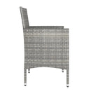 4 Pcs Garden Chair And Stool Set Poly Rattan Grey