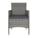 4 Pcs Garden Chair And Stool Set Poly Rattan Grey
