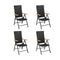 4 Pcs Garden Chairs Poly Rattan Black