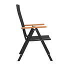 4 Pcs Garden Chairs Poly Rattan Black