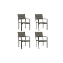 4 Pcs Garden Chairs Textilene And Steel Grey And Anthracite