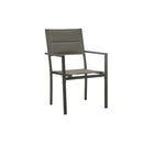 4 Pcs Garden Chairs Textilene And Steel Grey And Anthracite