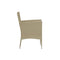 4 Pcs Garden Dining Chairs Poly Rattan Beige