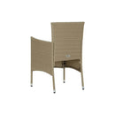 4 Pcs Garden Dining Chairs Poly Rattan Beige