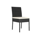 4 Pcs Garden Dining Chairs Poly Rattan Black