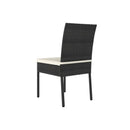 4 Pcs Garden Dining Chairs Poly Rattan Black