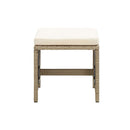 4 Pcs Garden Stools With Cushions Poly Rattan Beige