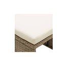 4 Pcs Garden Stools With Cushions Poly Rattan Beige
