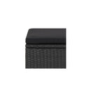 4 Pcs Garden Stools With Cushions Poly Rattan Black