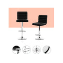 4 Pcs Gas Lift Pu Leather Bar Stools Swivel Kitchen Chairs