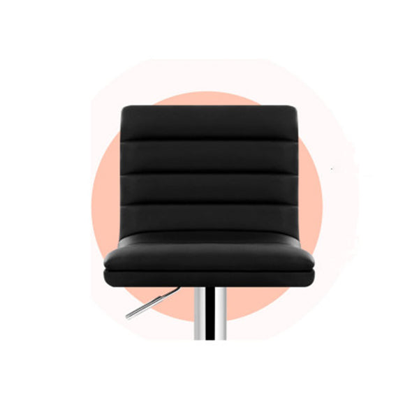 4 Pcs Gas Lift Pu Leather Bar Stools Swivel Kitchen Chairs