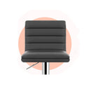 4 Pcs Gas Lift Pu Leather Bar Stools Swivel Kitchen Chairs