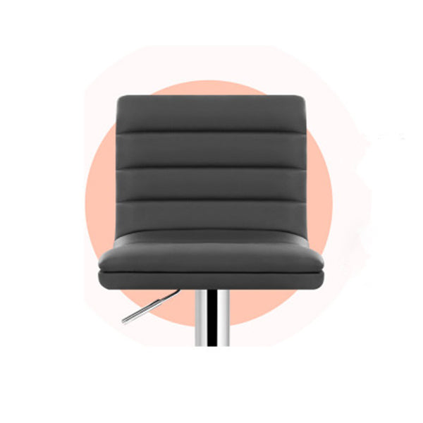 4 Pcs Gas Lift Pu Leather Bar Stools Swivel Kitchen Chairs