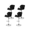 4 Pcs Kitchen Bar Stools Swivel Pu Leather Chairs