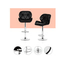 4 Pcs Kitchen Bar Stools Swivel Pu Leather Chairs